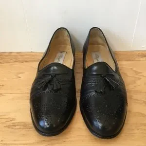 Mezlan | Shoes | Mezlan Black Leather Loafer With Tassels M  display picture 1